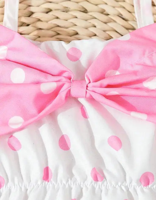 bow Babe Pink Onesie for 0-2 year Baby Girls