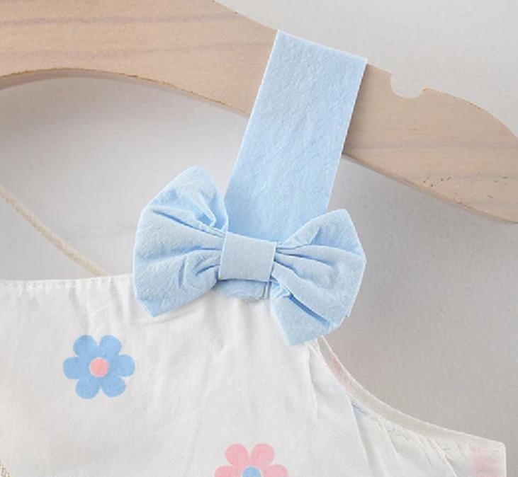 Breezy White Sleeveless Baby Girls Summer Frock