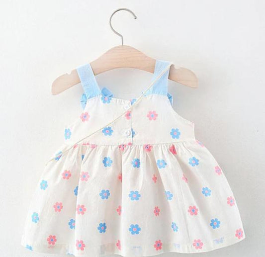 Breezy White Sleeveless Baby Girls Summer Frock