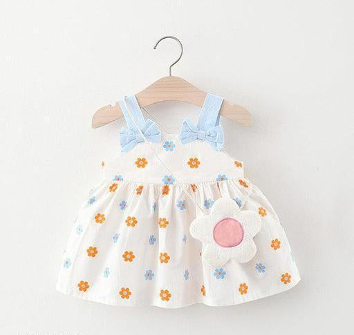 Breezy White Sleeveless Baby Girls Summer Frock